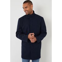 Longline Faux Wool Funnel Neck Coat