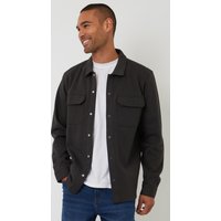 Cotton Blend Popper Fastening Pique Shacket