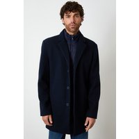 Faux Wool Mock Layer Longline Mac