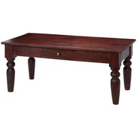 Indian Hub Jaipur Dark Mango Coffee Table - Solid Mango Wood - L55 x W45 x H110 cm in Brown