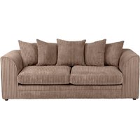LUXURY LIFE Dylan Jumbo Cord Fabric 3 Seater Sofa in Light Brown