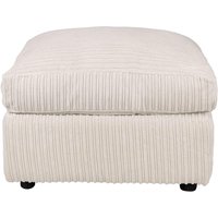 LUXURY LIFE Collingdale Jumbo Cord Fabric Footstool in Cream