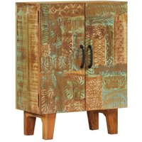 Berkfield Home Hand Carved Sideboard 55x30x75 cm Solid Wood Reclaimed in Brown | Size: 55 x 30 x 75 cm