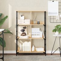 Berkfield Home Bookshelf Sonoma Oak 78.5x33x117.5 cm Engineered Wood in Brown