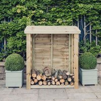 Churnet Valley Garden Furniture Ltd Heavy Duty Log Store - L60 x W150 x H120 cm - Min. Assembly Required in Brown