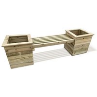Churnet Valley Garden Furniture Ltd Planter Bench - Timber - Minimal Assembly Required in Brown