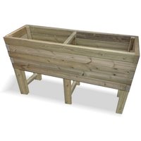 Churnet Valley Garden Furniture Ltd Raised Super Heavy Duty Veg Trough Planter - Timber - Fully Assembled in Brown