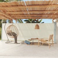 Berkfield Home Patio Retractable Side Awning 180x600 cm Cream in Beige