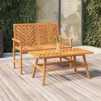 Berkfield Home 2 Piece Garden Lounge Set Solid Wood Acacia in Brown
