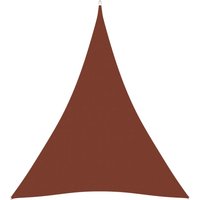 Berkfield Home Sunshade Sail Oxford Fabric Triangular 5x6x6 m Terracotta in Brown
