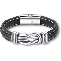 Aye Do Gifts Men's Black Leather Infinity Bracelet | Size: 8 inches