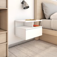 Berkfield Home Floating Nightstand White 40x31x27 cm Engineered Wood | Size: 40 x 31 x 27 cm