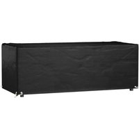 Berkfield Home Garden Furniture Cover 8 Eyelets 192x82x65 cm Rectangular in Black | Size: 192 x 82 x 65 cm