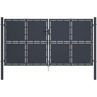 Berkfield Home Garden Gate Steel 300x150 cm Anthracite