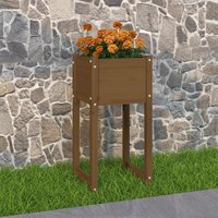 Berkfield Home Planter Honey Brown 40x40x81 cm Solid Wood Pine | Size: 40 x 40 x 81 cm
