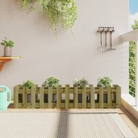 Berkfield Home Garden Raised Bed with Fence Design 150x30x30 cm Impregnated Wood Pine in Brown | Size: 150 x 30 x 30 cm