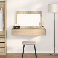 Berkfield Home Wall Hanging Dressing Table Sonoma Oak 100x40x70 cm in Beige | Size: 100 x 40 x 70 cm