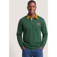 Brian Oak London Men's British Green Corduroy Collar Rugby Shirt | Size: XL