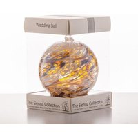 Sienna Glass Wedding Gift Friendship Ball Pastel Gold