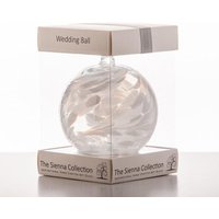 Sienna Glass Wedding Gift Friendship Ball White