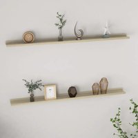 Berkfield Home Wall Shelves 2 pcs Sonoma Oak 115x9x3 cm in Brown | Size: 115 x 9 x 3 cm