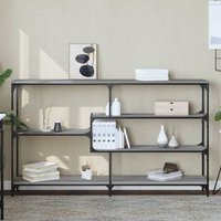 Berkfield Home Console Table Grey Sonoma 160x32x95 cm Engineered Wood | Size: 160 x 32 x 95 cm