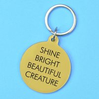 Flamingo Candles Shine Bright Beautiful Creature Keyring in Black
