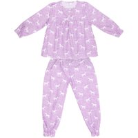 Fox In A Box Girl's Magical Unicorn Purple Cotton Trouser Pyjama Set | Size: 2-3 Years