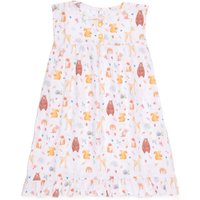 Fox In A Box Girl's Woodland Friends Cotton Sleeveless Nightie in White | Size: 10-11 Years
