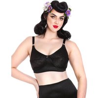 Lady Olga Women's British Made Lace Non Wired Bra in Black | Size: 36D