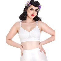 Lady Olga Women's British Made Lace Non Wired Bra in White | Size: 38B