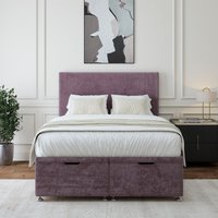 Bedmaster Luxury Velvet Ottoman Divan Base in Mauve | Size: Single