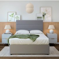 Bedmaster Plush Velvet 4 Drawer Divan Base in Silver | Size: Double