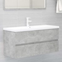 Berkfield Home Sink Cabinet Concrete Grey 100x38.5x45 cm Engineered Wood