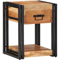 Berkfield Home Nightstands 2 pack 40x35x50 cm Solid Acacia Wood in Brown | Size: 40 x 35 x 50 cm