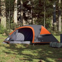 Berkfield Home Camping Tent Dome 1-Person Orange Waterproof