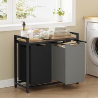 VASAGLE Laundry Sorter with 2 Compartments & Removable Bags