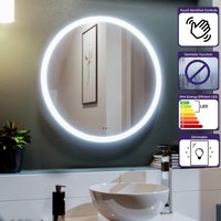 Nes Home Round Motion Sensor Bathroom LED Mirror Demister Anti-fog 600mm in Silver