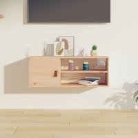 Berkfield Home Wall Cabinet 80x30x30 cm Solid Wood Pine in Brown | Size: 80 x 30 x 30 cm