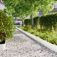Berkfield Home Lawn Edgings 10 pcs White 20x103 cm Cold-rolled Steel in Silver
