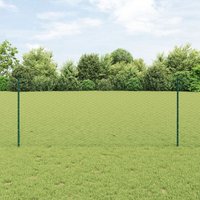 Berkfield Home Garden Fence Set Set of 2 Green Metal 25 x 1 m Durable