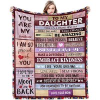 Leaper Personal Love Letter Fleece Blanket in Dark Red | Size: Double