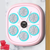 Obasyhig 9 Adjustable Speed Bluetooth Music Boxing Target with Adult Gloves in Pink