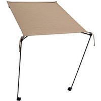 Leaper Black Outdoor Camping Folding Moon Chair Awning in Khaki