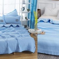 Obasyhig Cooling Thin Summer Blanket in Blue | Size: Single