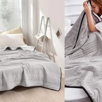 Obasyhig Cooling Thin Summer Blanket in Grey | Size: Small Single