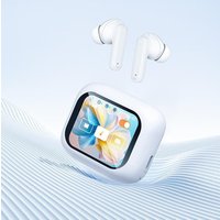 Leaper Smart Screen Touch Noise Cancelling Long Life Bluetooth Headset in White