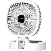Leaper 2 in 1 Foldable Solar Powered Desktop Mini Portable Fan with Charger in White