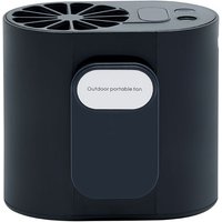 Leaper New Hanging Waist Fan Portable Night Light Rechargeable Hands-free Lazy Fan in Black
