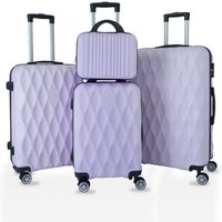 Obasyhig 4PCS Travel Luggage Suitcase Set in Purple